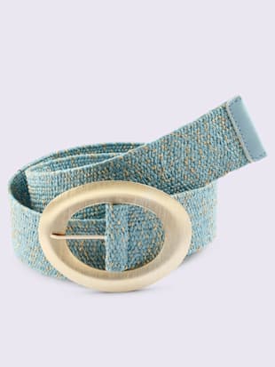 Ceinture aspect raphia moderne -  - bleu clair