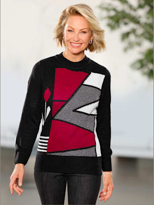 Pull encolure ronde motif intarsia - Witt - Modalova