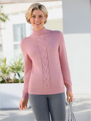 Pull à col montant mélange coton-viscose - Collection L - Modalova