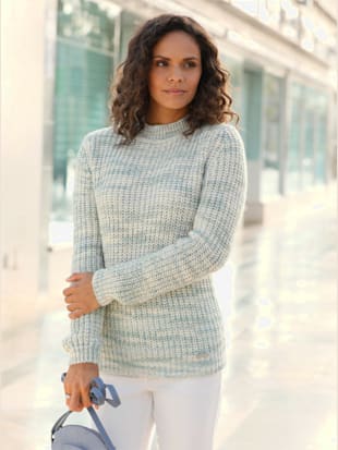 Pull à col montant bel aspect chiné - Collection L - Modalova