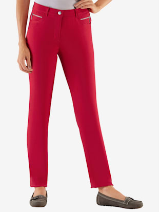 Pantalon confortable avec poches zippées - Stehmann Comfort line - Rouge Cerise