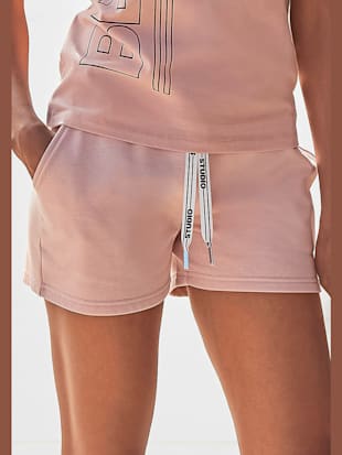 Short décontracté short sportif avec logo sur la jambe - Bench. - Vieux Rose