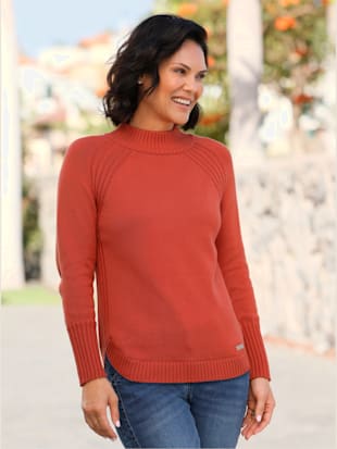 Pull à col montant 50% coton - Collection L - Modalova