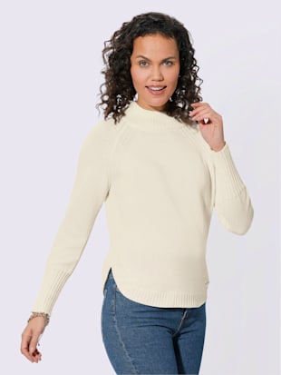 Pull à col montant 50% coton - Collection L - Modalova