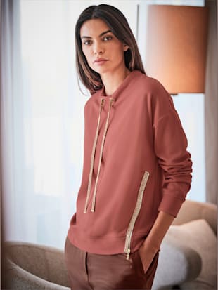 Sweat-shirt élasthanne - Rick Cardona - Rose Flamant