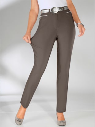 Pantalon confortable avec poches zippées - Stehmann Comfort line - Taupe