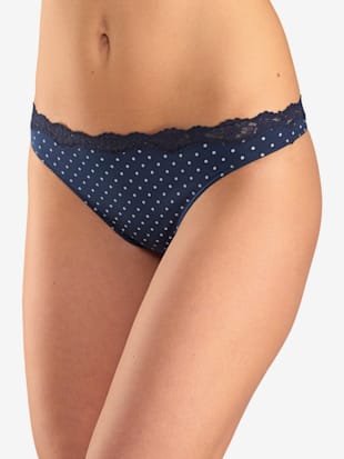 Lot de 3 strings lascana - LASCANA - Marine À Pois, À Rayures, Uni