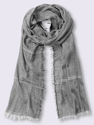 echarpe+motif+à+carreaux+-++-+gris