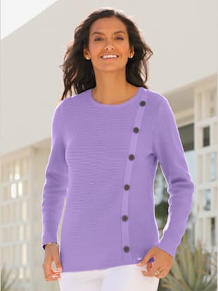 Pull encolure ronde pur coton - Collection L - Modalova