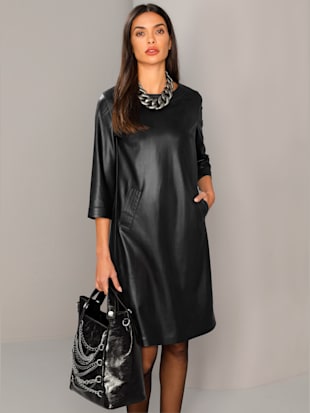 Robe en imitation cuir imitation cuir souple - Rick Cardona - Noir