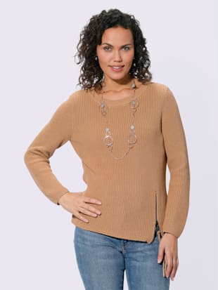Pull encolure ronde pur coton - Collection L - Modalova