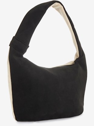 Sac+à+main+au+design+contraste+tendance+-+Vivance+-+noir/creme