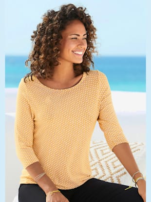 T-shirt à manches 3/4 lot de 2 pratique - Vivance - Jaune, Bleu