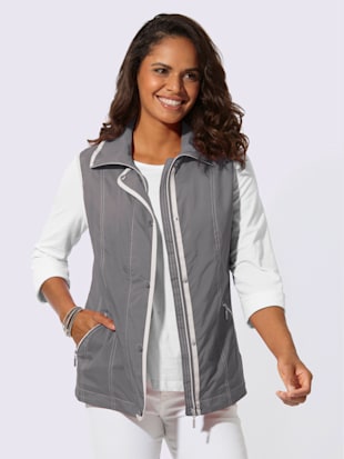Gilet glissière sous patte de boutonnage pression - Collection L - Modalova