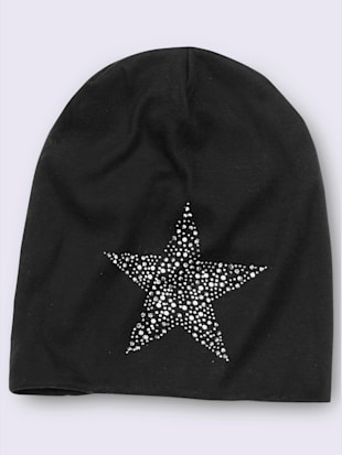 Bonnet application en étoile à la mode - - Noir