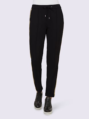 Pantalon ceinture élastique, coulisse et lien à nouer - Rick Cardona - Noir