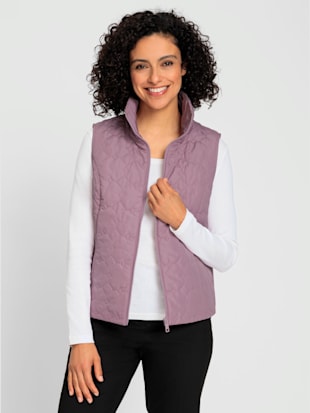 Gilet matelassé polyester recyclé -  - mauve