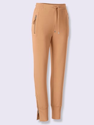 pantalon molletonné ceinture élastique - rick cardona - couleur chamois