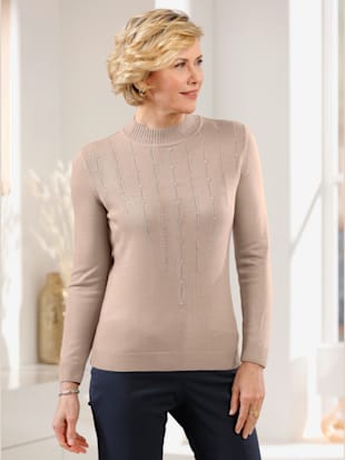 Pull à col montant petites pierres brillantes fantaisie - Witt - Modalova