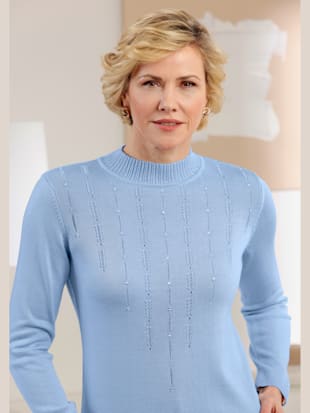 Pull à col montant petites pierres brillantes fantaisie - Witt - Modalova