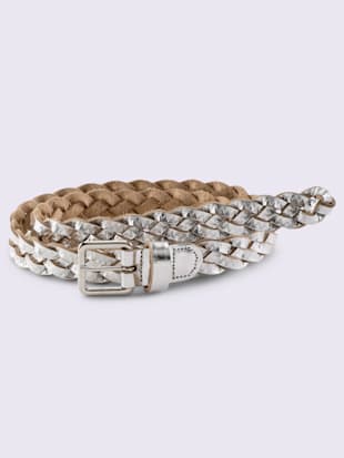 Ceinture+aspect+tresse+elegant+-++-+couleur+argent