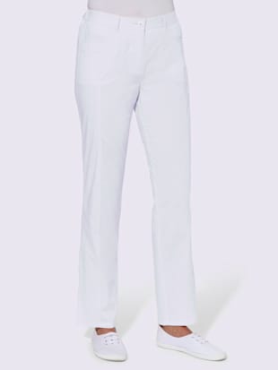 Pantalon extensible qualité coton - Collection L - Blanc