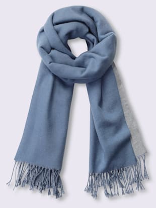 echarpe+aspect+bicolore+-++-+bleu+clair-gris