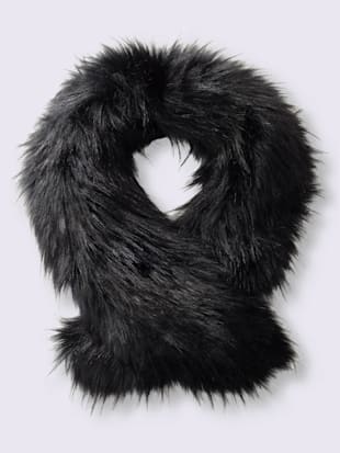 echarpe+imitation+fourrure+-++-+noir