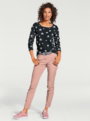 Pull col rond imprimé étoiles tendance - Linea Tesini - Noir