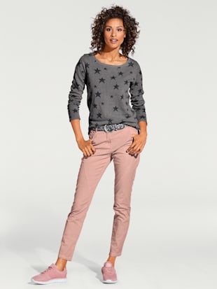 Pull col rond imprimé étoiles tendance - Linea Tesini - Gris