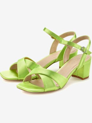 sandales aspect satiné tendance - lascana - vert clair