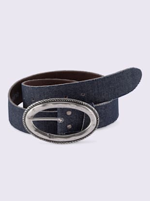 Ceinture boucle décorative -  - bleu jean