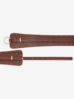 Ceinture+tendance+avec+petits+rivets+-+LASCANA+-+marron