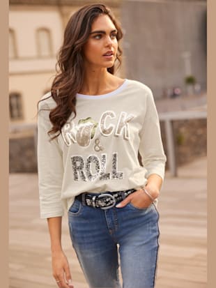 T-shirt à manches 3/4 inscription tendance - Witt - Modalova