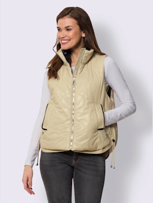 Gilet piquage tendance - Mandarin - sable