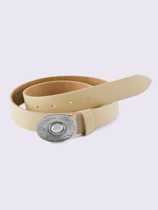 Ceinture boucle décorative -  - beige