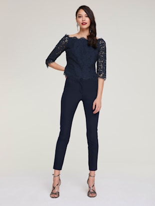 Chemisier en dentelle dentelle raffinée - Ashley Brooke - Bleu Nuit