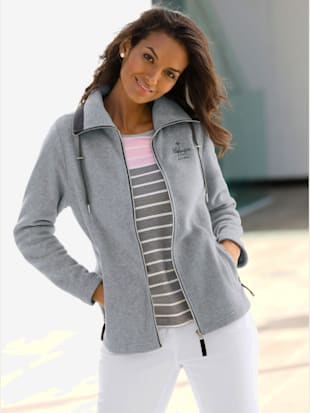 Veste polaire traitement contre les bouloches - Collection L - Gris Clair Chiné