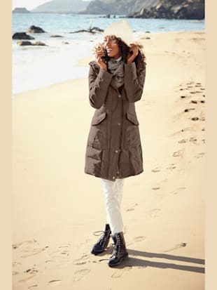 Manteau en duvet pour l'extérieur, en cas de vent et d'intempéries, silhouette féminine - Best Conne