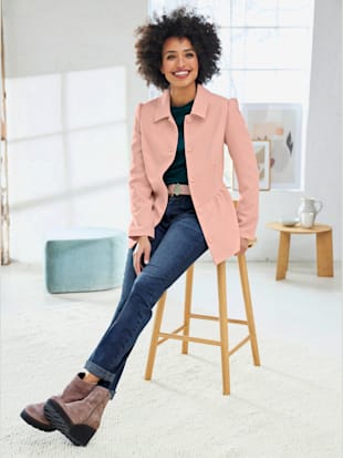 Blazer qualité finement structurée - Linea Tesini - Couleur Poudre