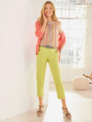 Débardeur imprimé - Linea Tesini - Vert Tilleul-rose Flamant Imprimé