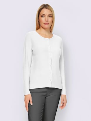 Veste en tricot 100% coton - Linea Tesini - Blanc