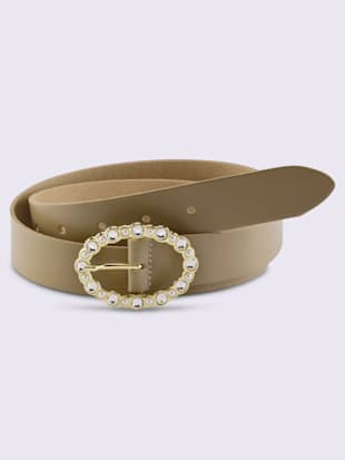 Ceinture boucle décorative -  - beige