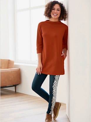 T-shirt long élasthanne - Linea Tesini - Rouille