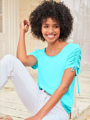 T-shirt viscose - Linea Tesini - Aigue-marine