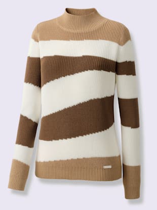 Pull à col montant 50% coton - Collection L - Modalova