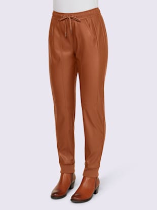 pantalon de jogging ceinture élastique - linea tesini - ambre