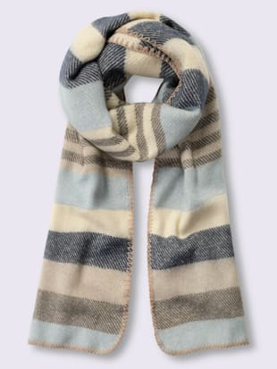 echarpe+motif+à+rayures+mode+-++-+bleu