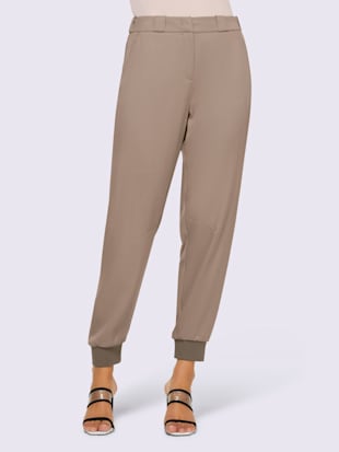 pantalon qualité tissée - linea tesini - kaki