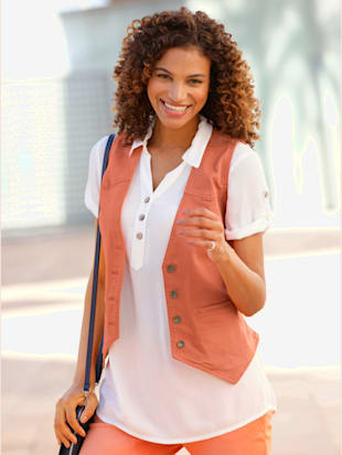 Gilet en jean qualité coton doux sur la peau - Collection L - Modalova